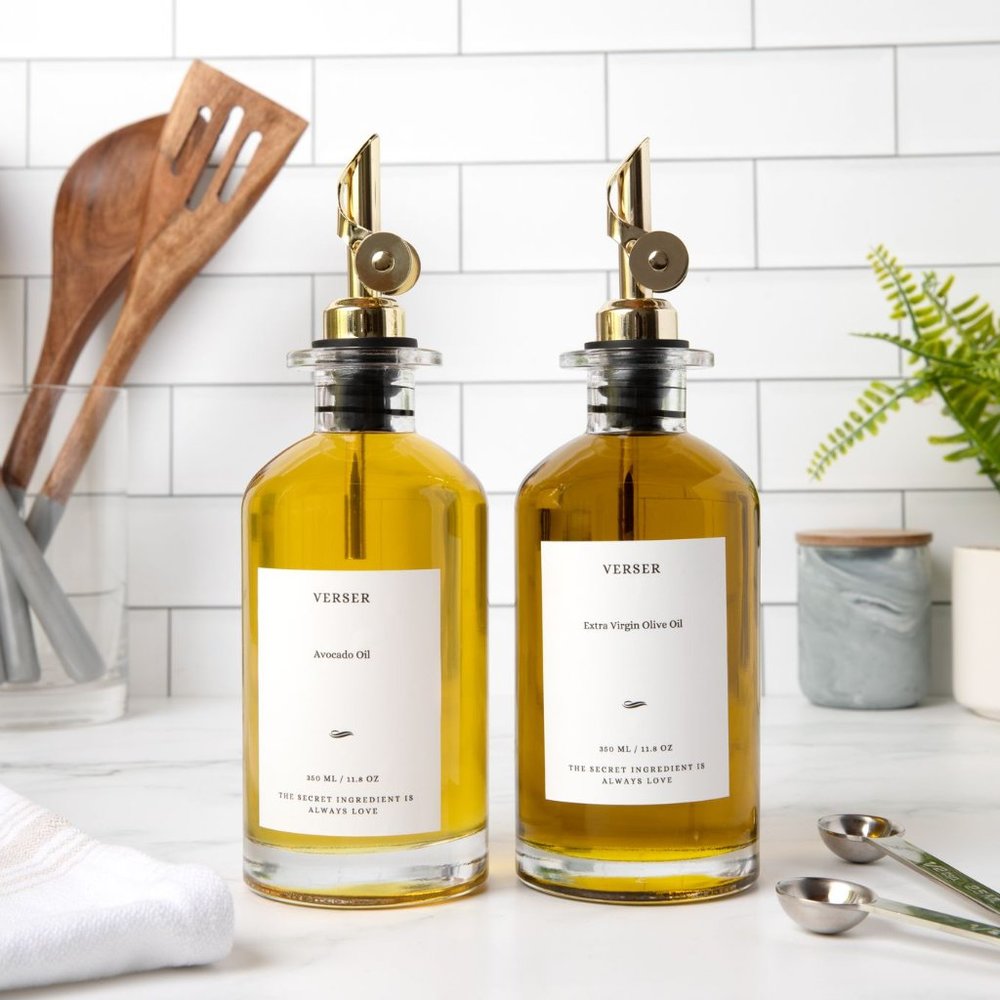 Olive Oil Dispenser Bottle for Kitchen | 350ml, Set of 2 (New)